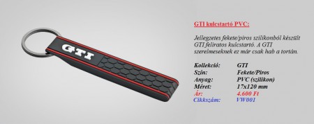 GTI kulcstartó PVC